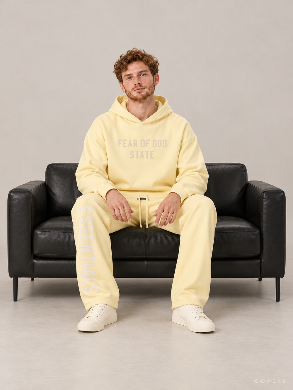 קפוצ'ון Fear of God Essentials – STATE צהוב חמאה | HOOPERS