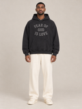 קפוצ'ון Fear of God Essentials – Is Love אפור פחם מכובס | HOOPERS