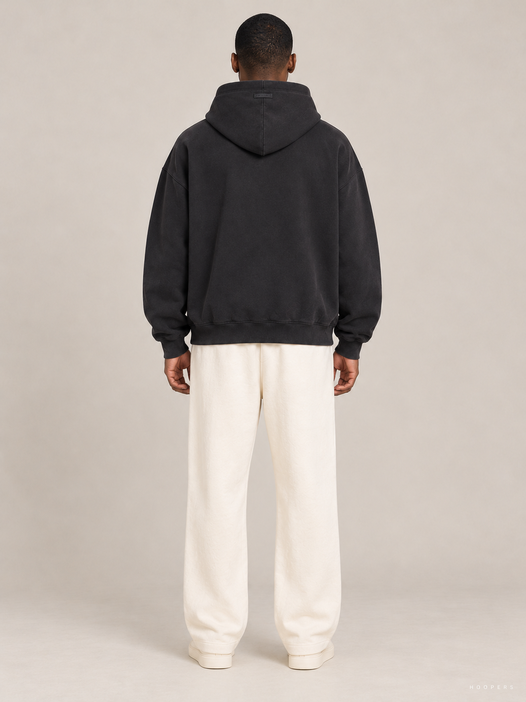 קפוצ'ון Fear of God Essentials – Is Love אפור פחם מכובס – גב