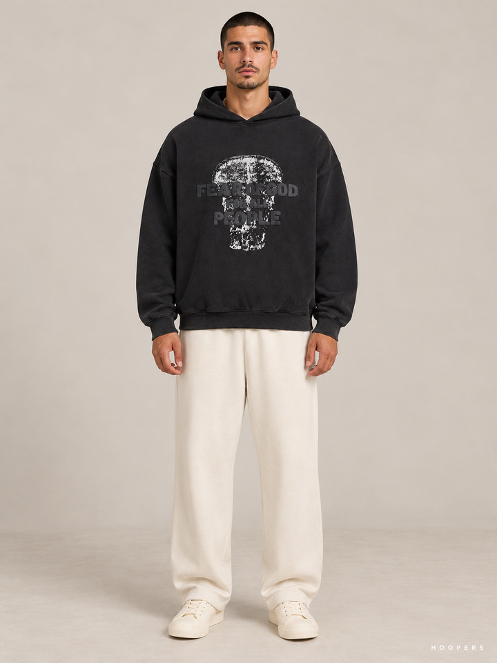 קפוצ'ון Fear of God Essentials – People שחור מכובס – חזית
