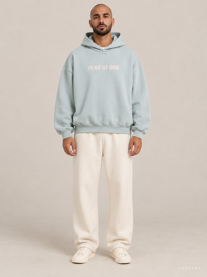 קפוצ'ון Fear of God Essentials – Heaven מנטה מכובס – חזית