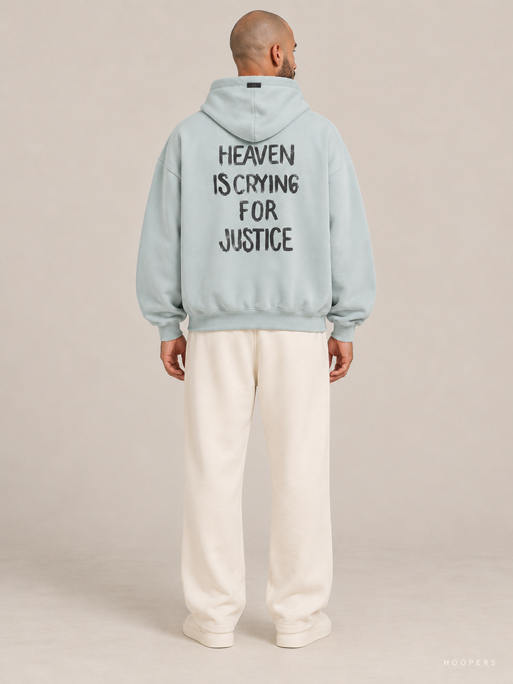 קפוצ'ון Fear of God Essentials – Heaven מנטה מכובס – גב
