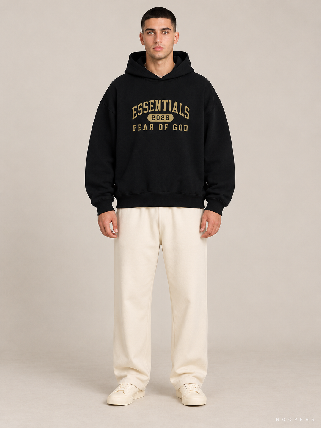 קפוצ'ון Fear of God Essentials – 2026 שחור – חזית