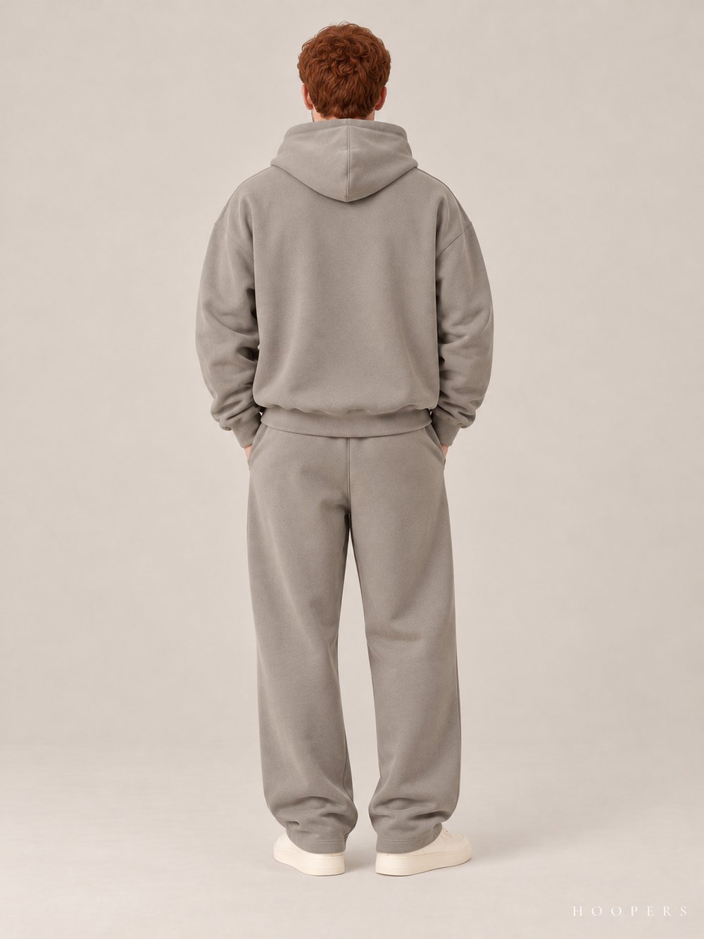 קפוצ'ון Fear of God Essentials – Arch Logo אפור – גב