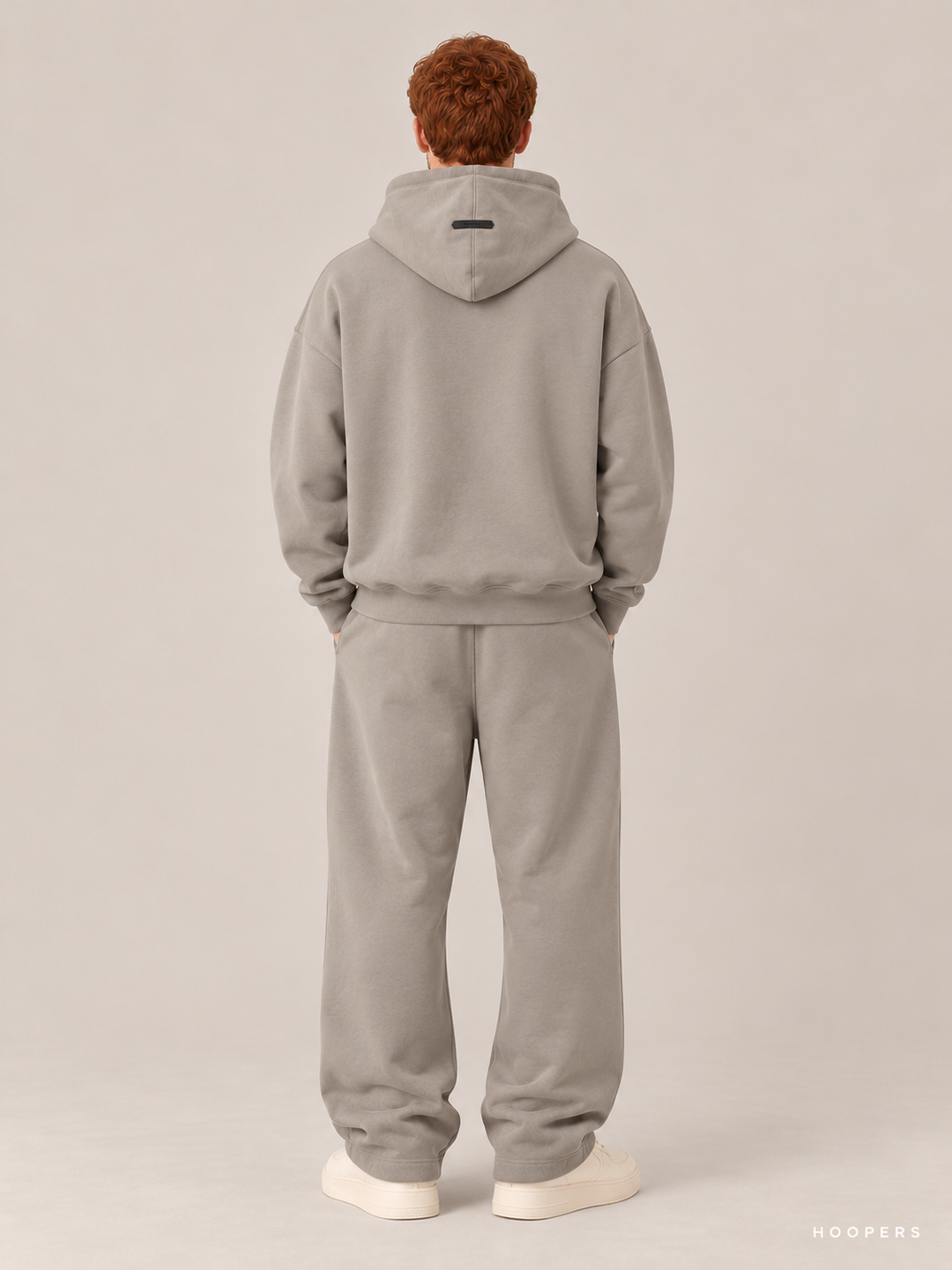 קפוצ'ון Fear of God Essentials – Arch Logo אפור – גב