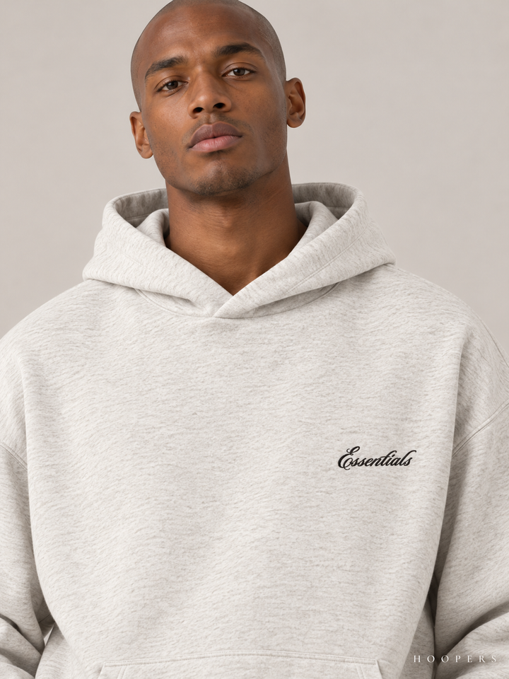 קפוצ'ון Fear of God Essentials – Script שמנת מלאנז' – תקריב