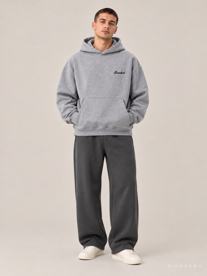 קפוצ'ון Fear of God Essentials – Script אפור מלאנז' – חזית