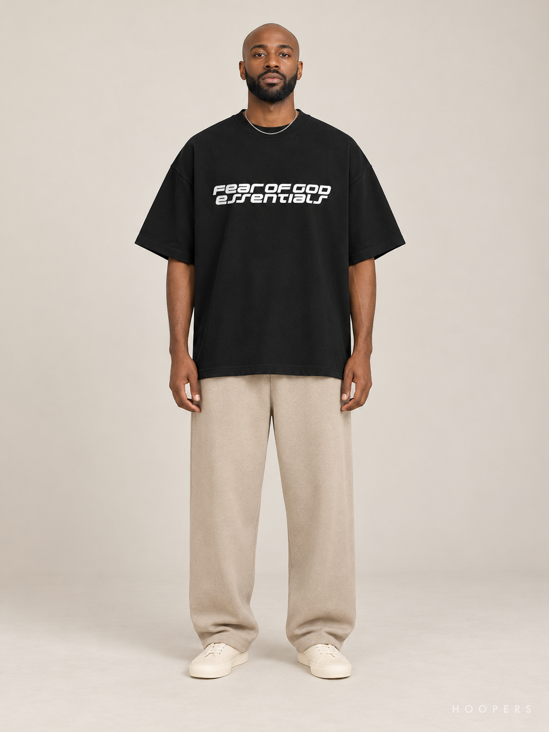 חולצת אוברסייז Fear of God Essentials – Racing שחור – חזית