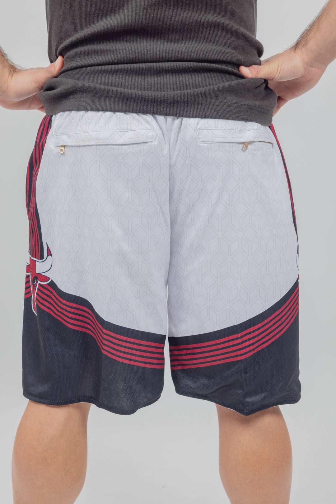 מכנסיי JUST DON לבן אדום שיקגו בולס