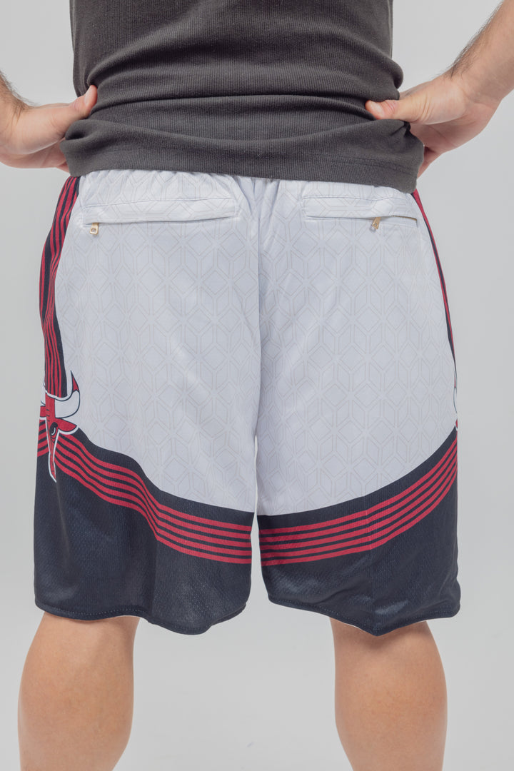 מכנסיי JUST DON לבן אדום שיקגו בולס