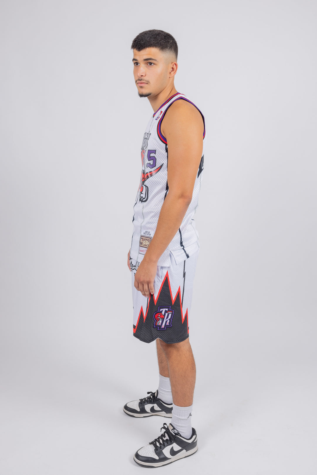 מכנסיי JUST DON לבן סגול טורונטו ראפטורס