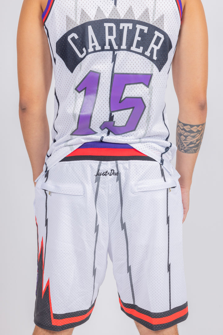 מכנסיי JUST DON לבן סגול טורונטו ראפטורס