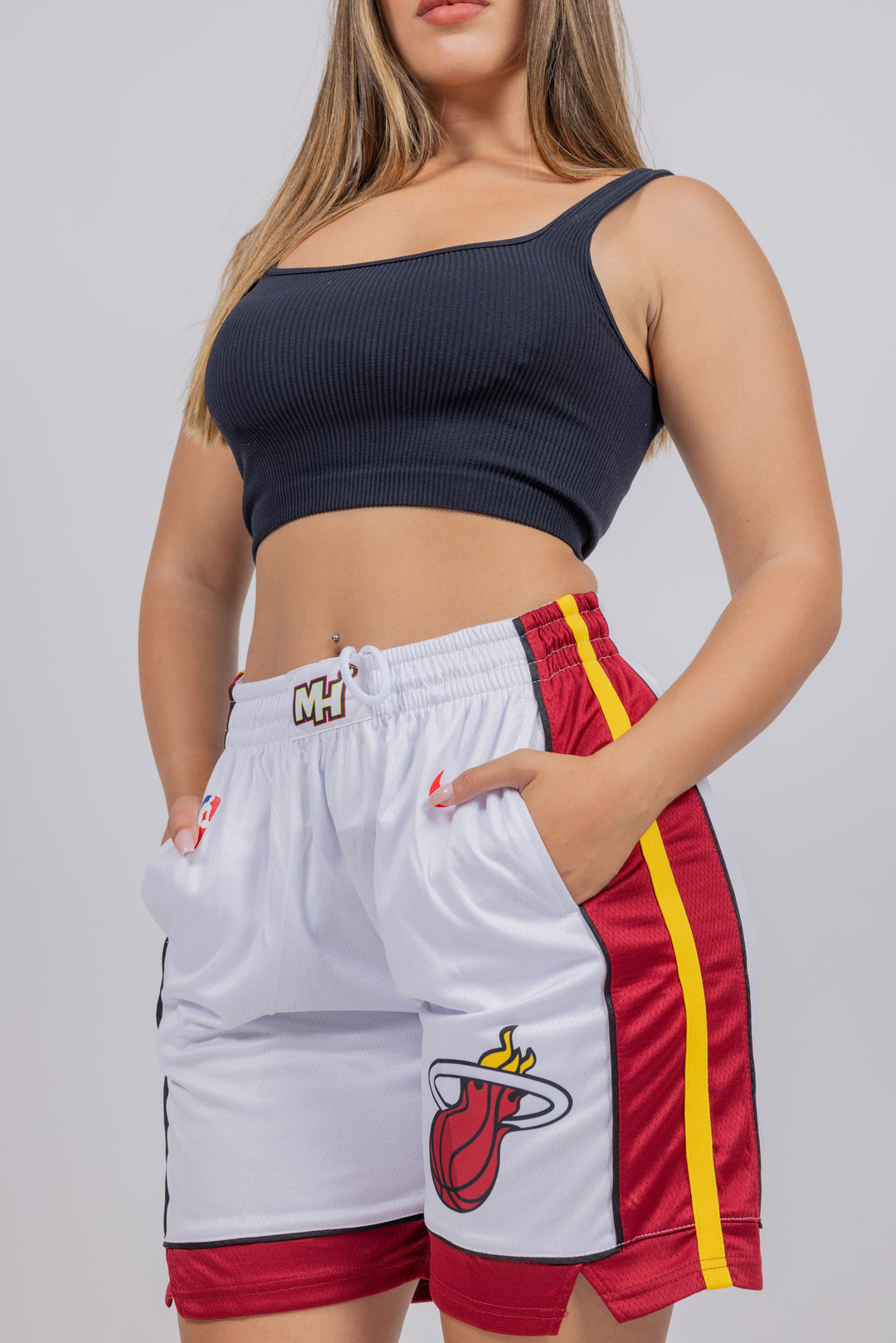 מכנסיי משחק לבנים מיאמי היט