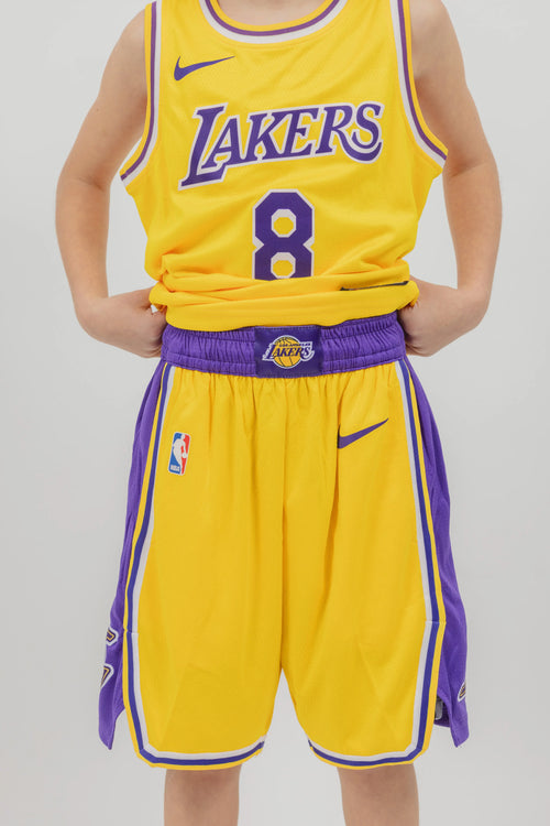 מכנסי NBA לילדים לוס אנג'לס לייקרס – צהוב | HOOPERS