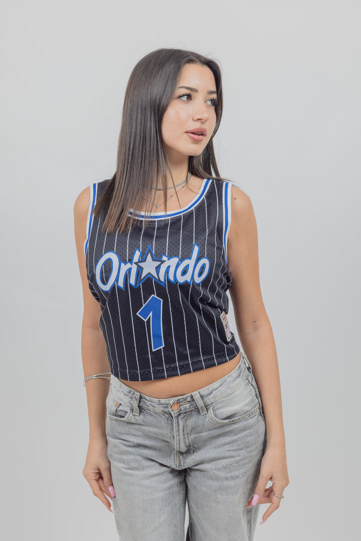 גופיית רטרו נשים שחורה כחולה הארדווי