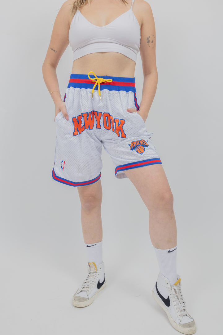 מכנסיי JUST DON לבן כתום ניו יורק ניקס