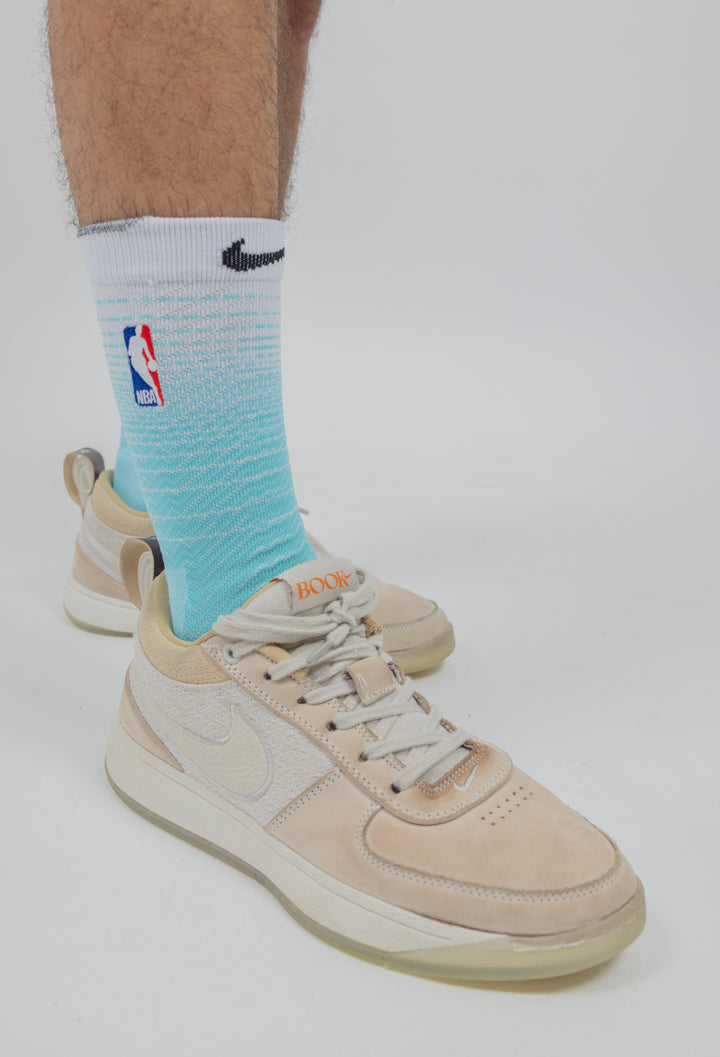 גרביים ארוכות טורקיז לבן