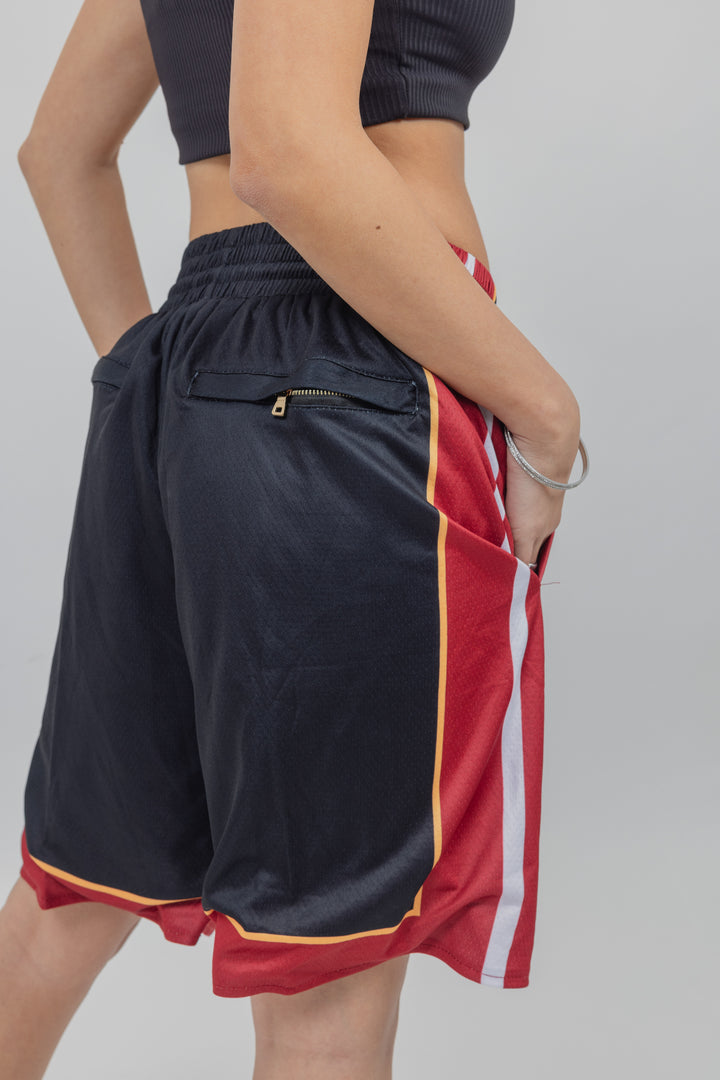 מכנסיי JUST DON מיאמי היט שחור אדום