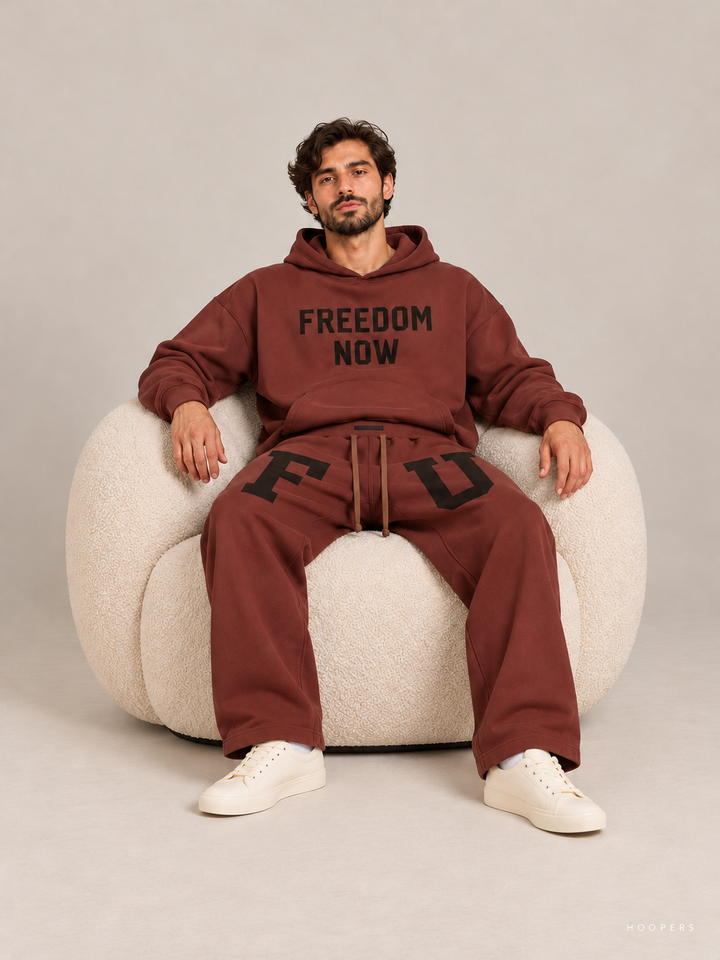 מכנס טרנינג Fear of God Essentials – F U חום חלודה – סטודיו