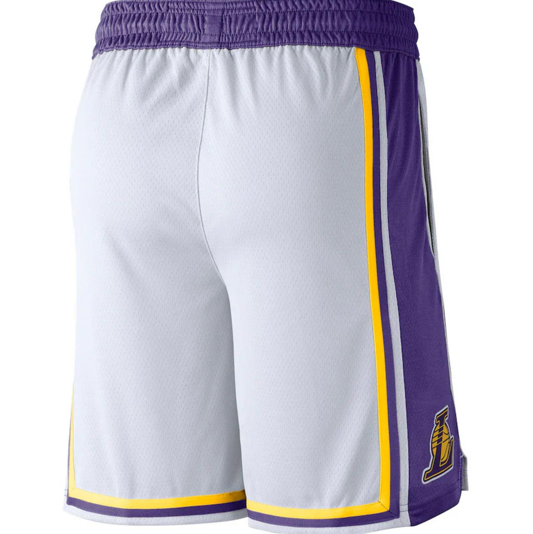 מכנסיי משחק לבנים לוס אנג'לס לייקרס