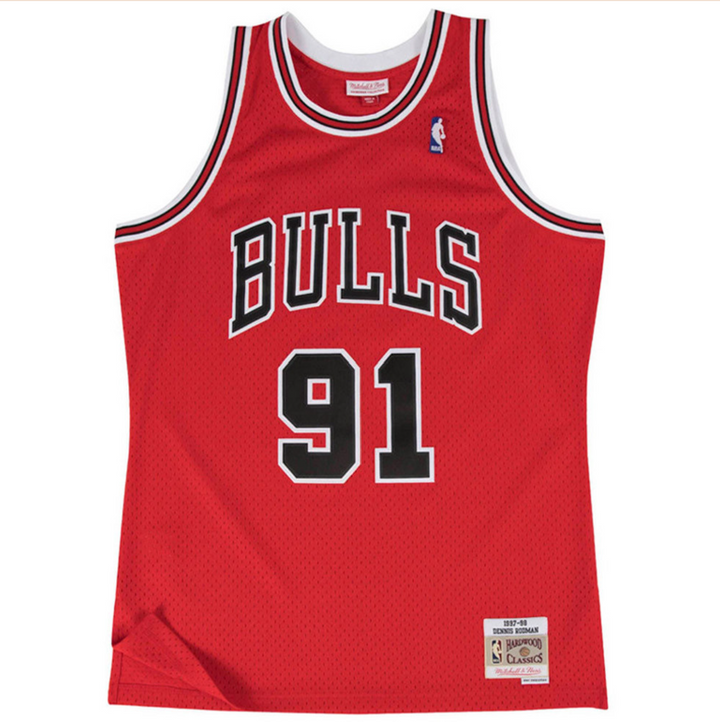 גופיית רטרו אדומה דניס רודמן 1997-98