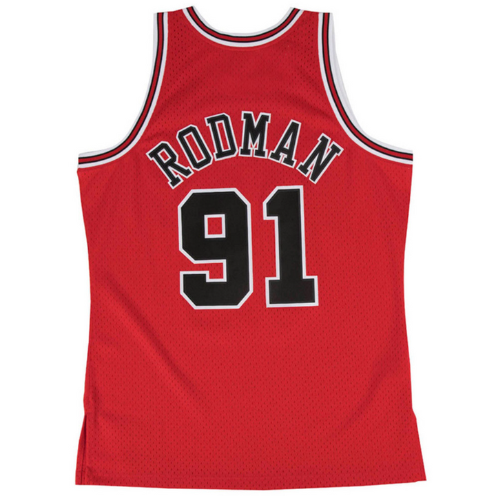 גופיית רטרו אדומה דניס רודמן 1997-98