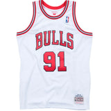 גופיית NBA דניס רודמן שיקגו בולס – לבן רטרו 1997/98