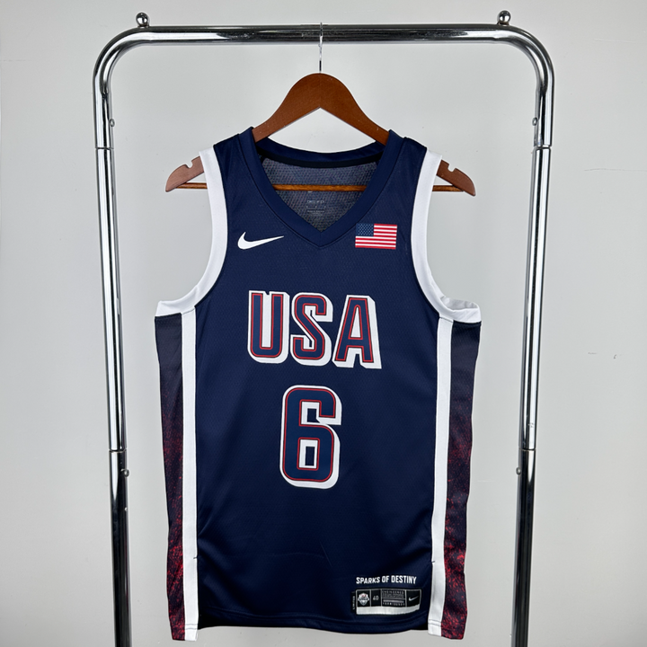 גופיית משחק כחולה נבחרת ארה"ב לברון ג'יימס