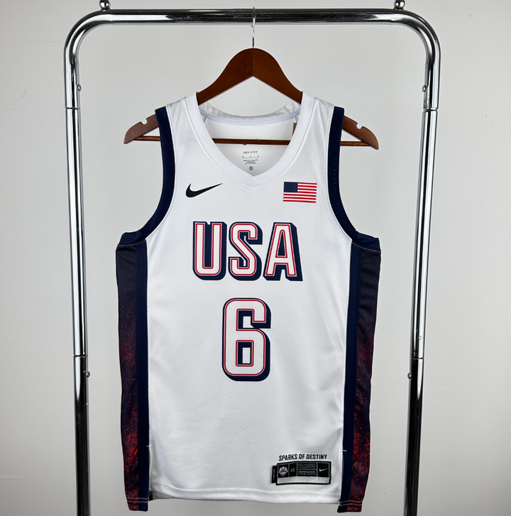 גופיית משחק לבנה נבחרת ארה"ב לברון ג'יימס