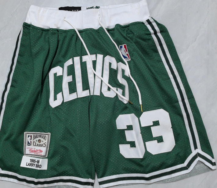 מכנסי JUST DON לארי בירד – Boston Celtics | מהדורת רטרו 1985-86 | HOOPERS