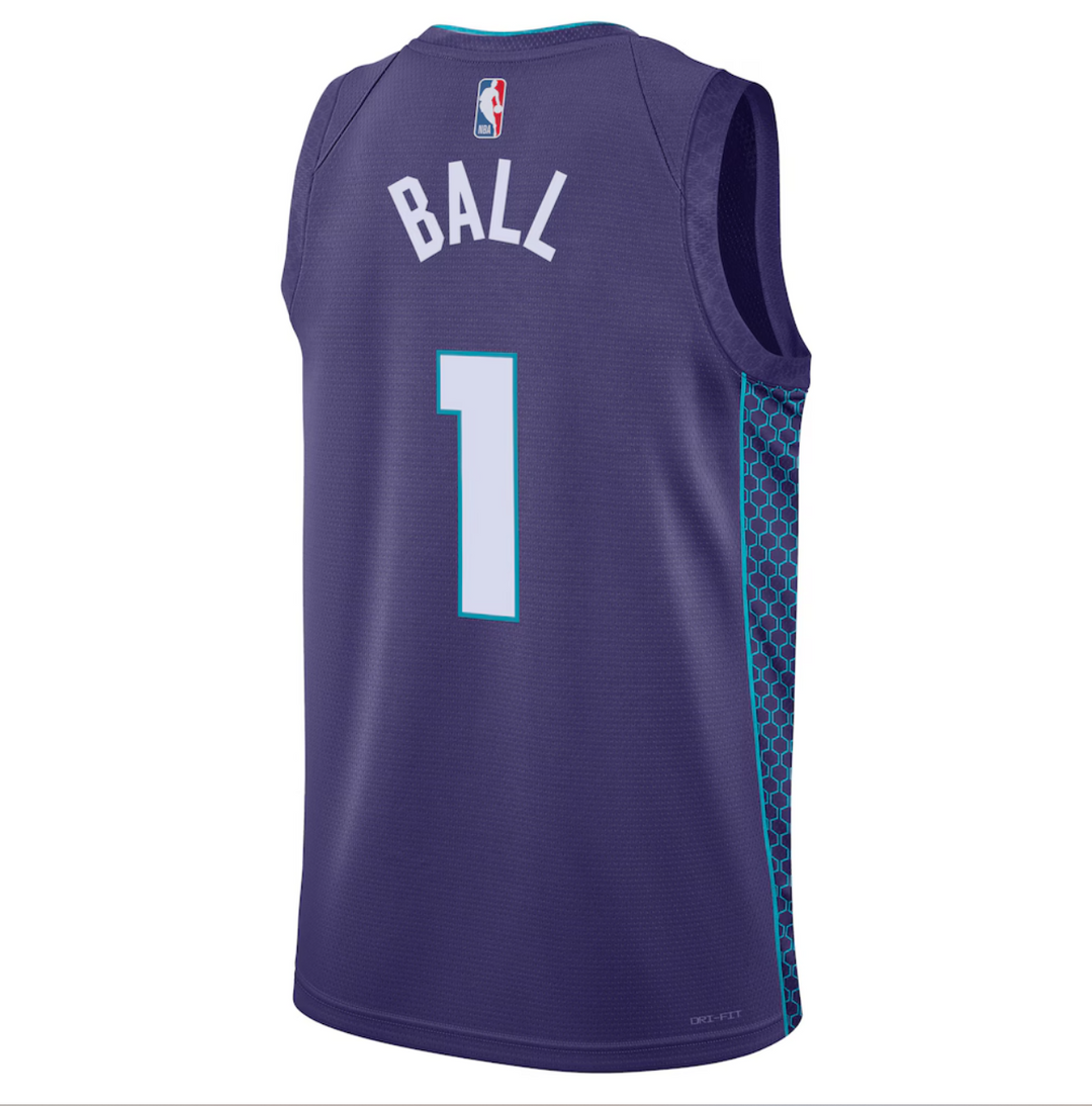 גופיית NBA לאמלו בול שארלוט הורנטס –  סגול | HOOPERS