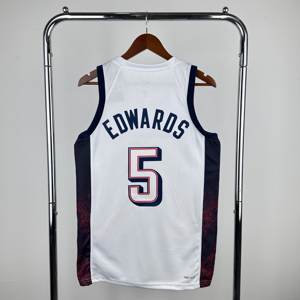 גופיית משחק לבנה נבחרת ארה"ב אנתוני אדוארדס