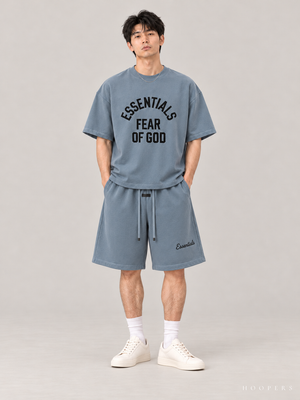 חולצת Fear of God Essentials – Arch Logo כחול אפרפר