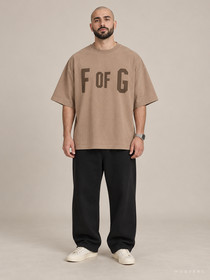 חולצת Fear of God Essentials – F OF G חימר – חזית
