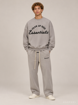 סווטשירט Fear of God Essentials – Big Script אפור
