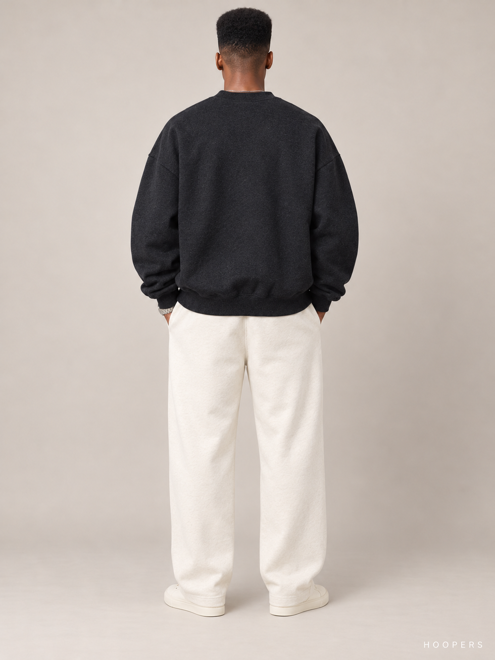 סווטשירט Fear of God Essentials – Band שחור מלאנז' – גב