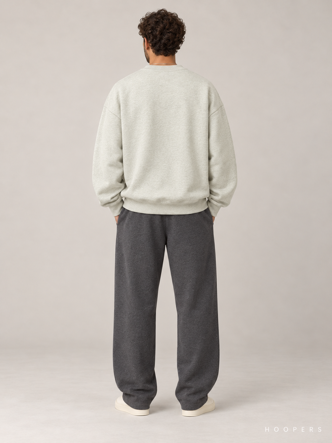 סווטשירט Fear of God Essentials – Band מנטה-אפור מלאנז' – גב