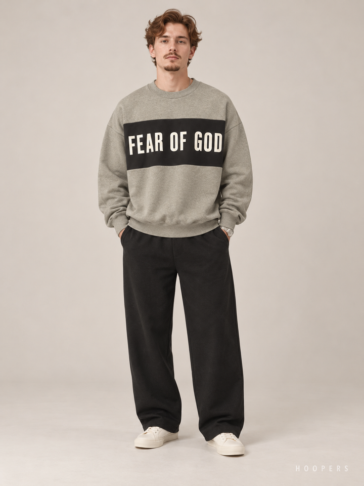 סווטשירט Fear of God Essentials – Band מרווה מלאנז' – חזית