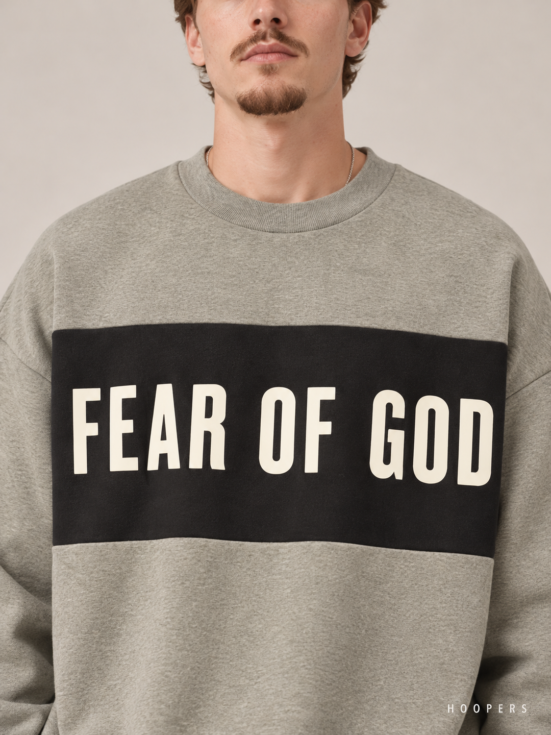 סווטשירט Fear of God Essentials – Band מרווה מלאנז' – תקריב