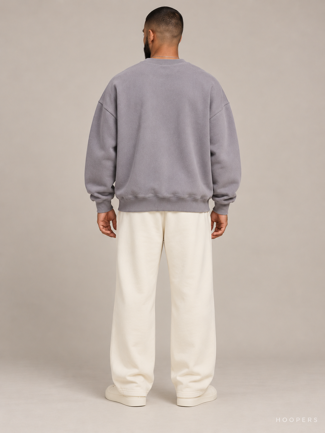 סווטשירט Fear of God Essentials – Arch Logo אפור – גב