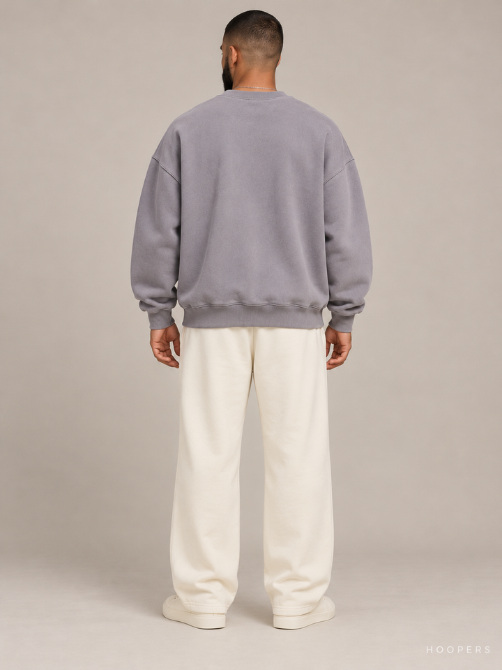 סווטשירט Fear of God Essentials – Arch Logo אפור – גב