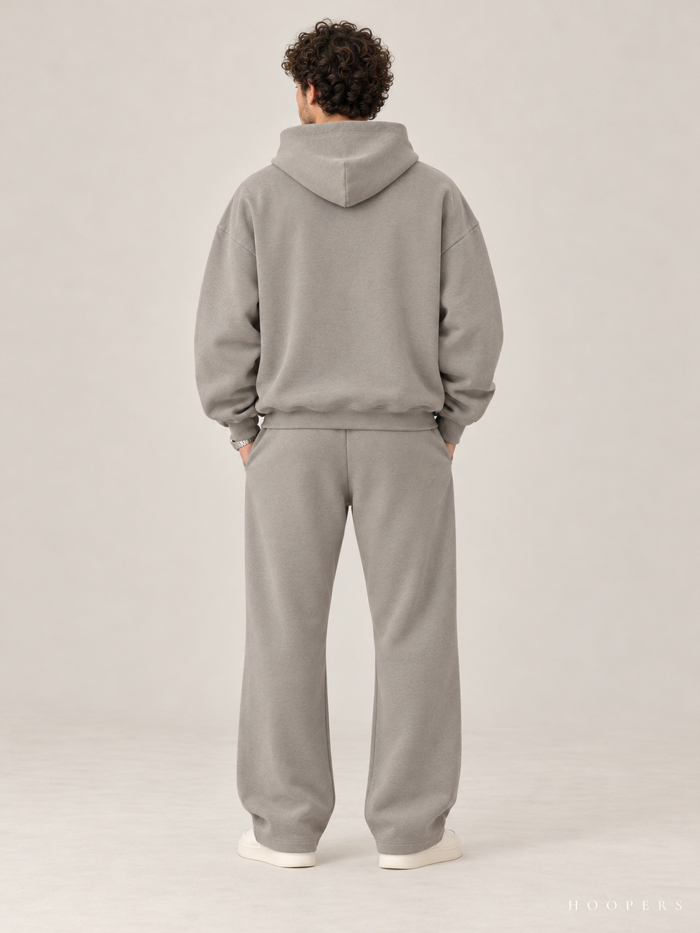 קפוצ'ון Fear of God Essentials – Big Script אפור – גב