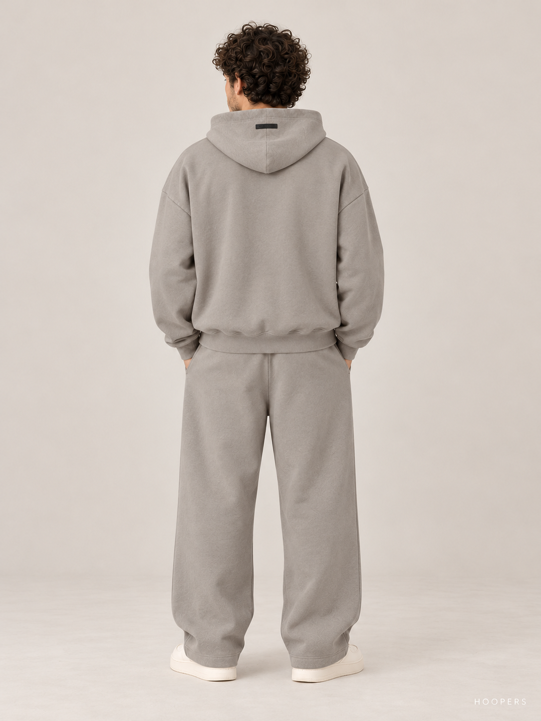 קפוצ'ון Fear of God Essentials – Big Script אפור – גב