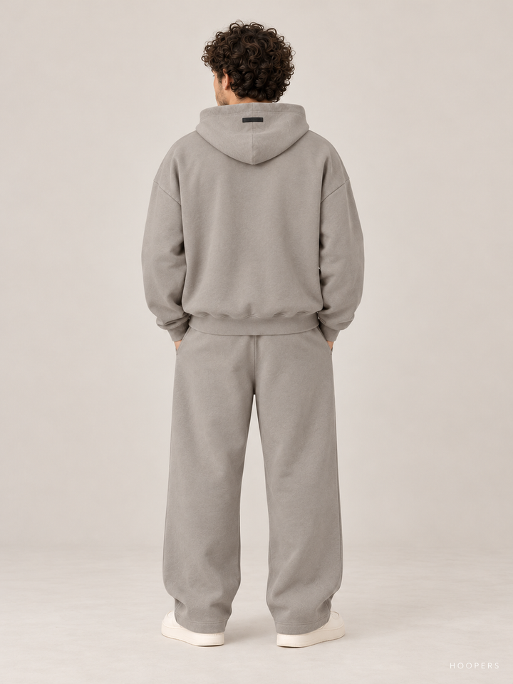קפוצ'ון Fear of God Essentials – Big Script אפור – גב