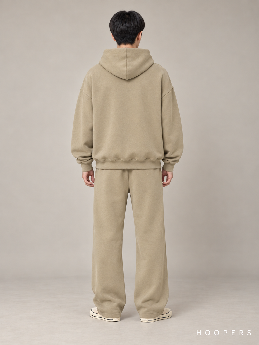 קפוצ'ון Fear of God Essentials – Big Script חאקי – גב