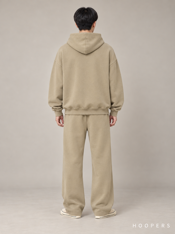 קפוצ'ון Fear of God Essentials – Big Script חאקי – גב