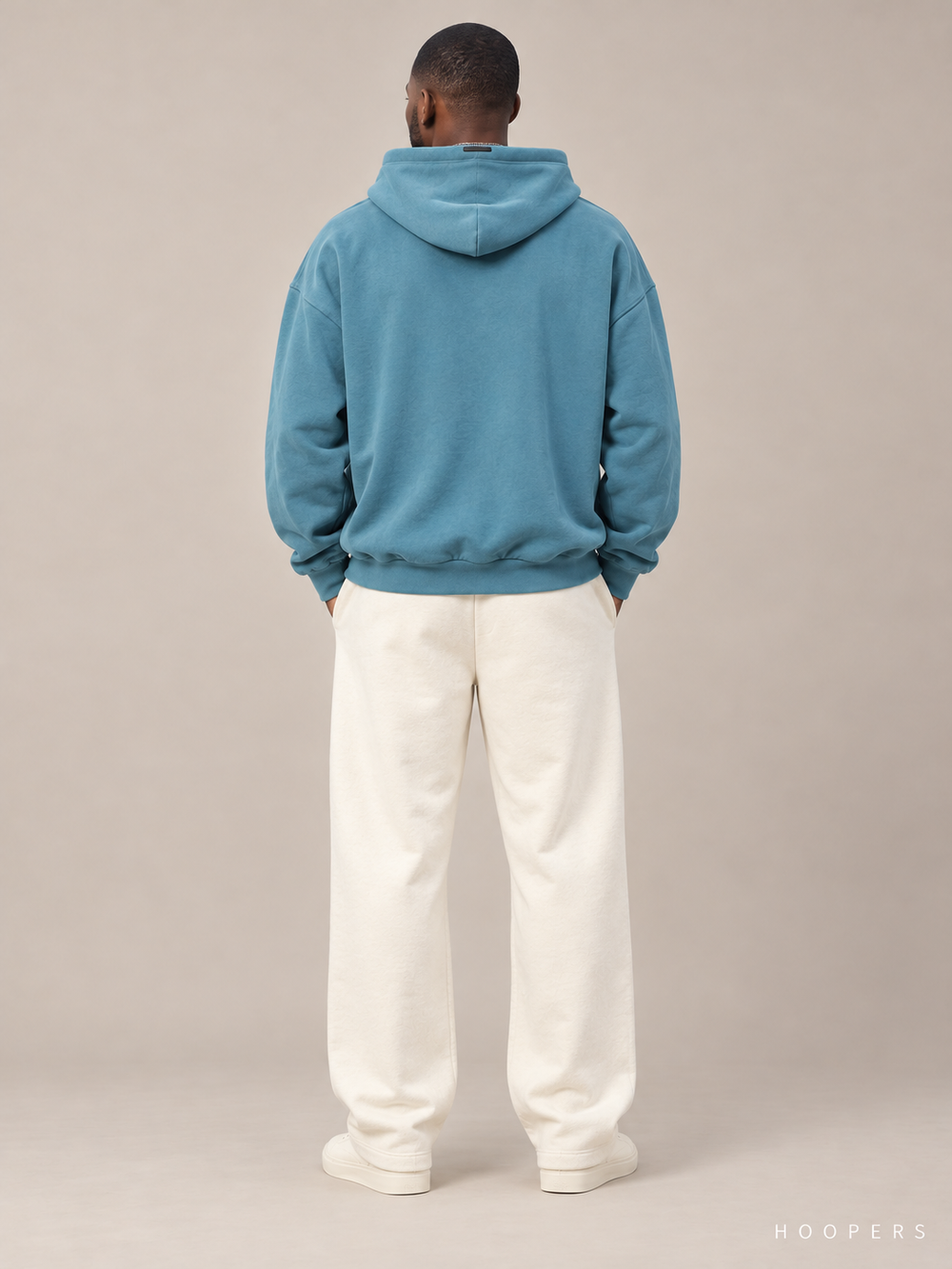 קפוצ'ון Fear of God Essentials – Big Script כחול-טורקיז – גב
