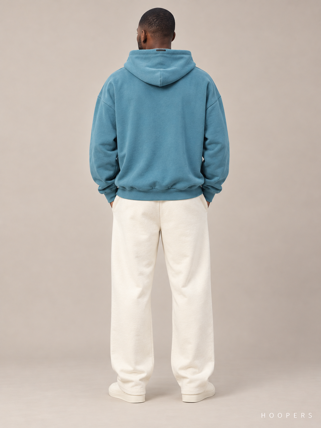 קפוצ'ון Fear of God Essentials – Big Script כחול-טורקיז – גב