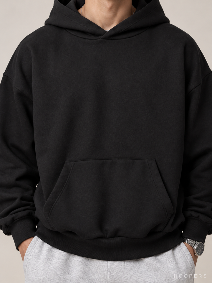 קפוצ'ון Fear of God Essentials – Plain שחור – תקריב