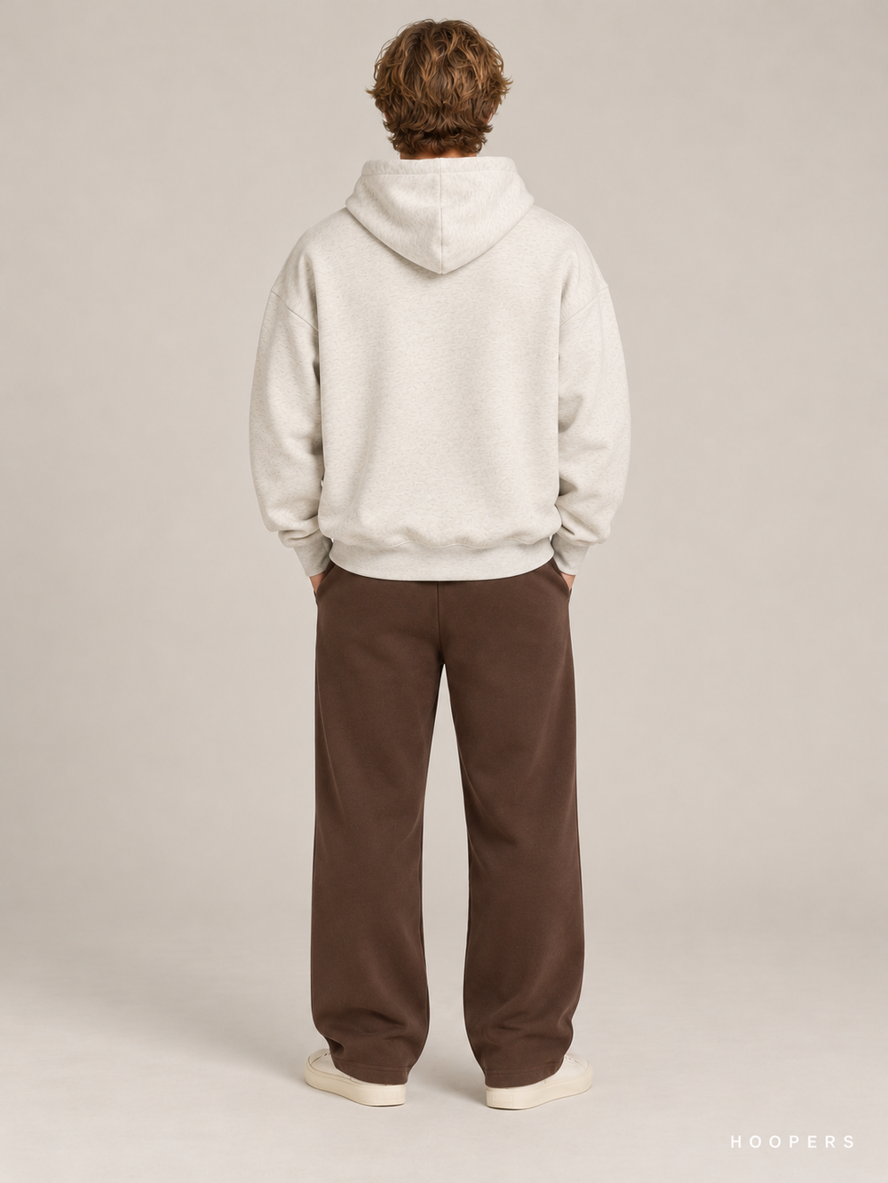 קפוצ'ון Fear of God Essentials – Plain שמנת מלאנז' – גב